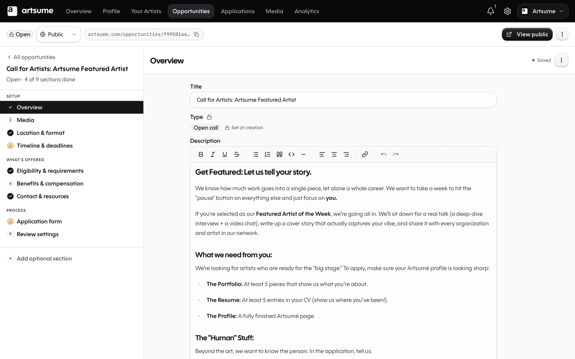 The redesigned opportunity builder